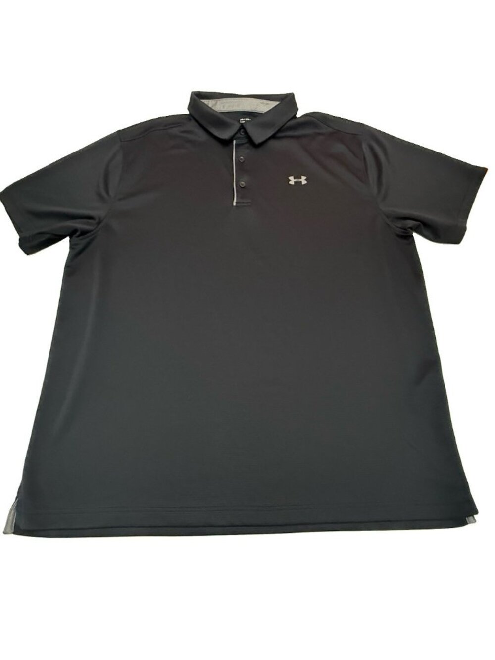 Under Armour HeatGear Polo Shirt Men’s 2XL Black Short Sleeve Golf Athletic